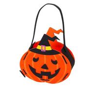 Halloween Felt Material Candy Bag Non-Woven Fabric 3D Decoration Handbag Skull Cute Handheld Witch Design Ornament Pumpkin Bag