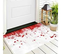 Halloween Festival Decor Doormat Indoor,70X100Cm Nonslip Welcome Matts For Floor,Entrance Rug Machine Washable For Front Back Door,Bright Ink Painting Horror Art Red