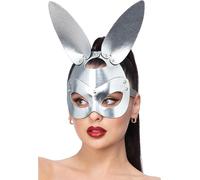 Halloween Fever Silver Mock Leather Rabbit Mask