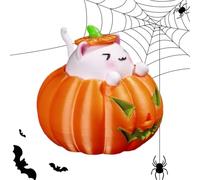 Halloween Fidgets - Pumpkin Halloween Stress Toys - Resin Cute Cat Stretchy Decoration for Adults Teens Kids Goodie Bag Stuffers Rewards Birthday