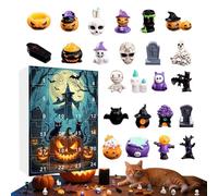 Halloween Figurine Advent - 24 Days of Horror Season Countdown Calendar | Scary Figurines for Mantel Shelf Fireplace Desktop Windowsill Home Halloween Decor