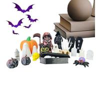 Halloween Figurines, 20 Pieces Halloween Ghost Figurines Office Ornaments, Small Statues Home Decor for the Whole Family Parties Bedroom Office