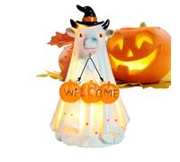 Halloween Figurines - Illuminated Ghosts Spooky Animals Decorations Table Decorations for Fireplace Haunted House Driveway Camping Porch Window