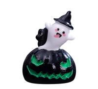 Halloween Figurines Village DIY Resin Miniature Figurines Pumpkin House Mini Halloween Crafts Decor Black Bearded Cat Desktop Ornament
