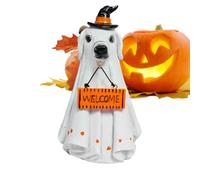 Halloween Figurines with LED Lights Cute Animal Warm Glow