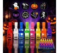 Halloween Finger Projector Lights - Mini Pattern Projector, 36/48 PCS Glow in The Dark Finger Lights, Party Favours, Halloween Party Bag Fillers Goodies Fillers & Trick or Treat Gifts (48PCS- E)