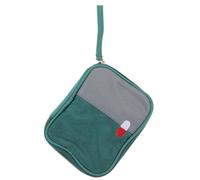 Halloween First Aid Bag Portable Oxford Cloth for Outdoor Activities | Washable, Fully Opens for Quick Access, Zipper Closure, Green, Small Scissors and Strips Included