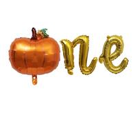Halloween First Birthday Pumpkin Balloon Banner, One Punmpkin Balloons | One Little Pumpkin Is On The Way Mylar Foil Balloons, Autumn Balloon Banner, Halloween 1st Birthday Nursery Room Decors
