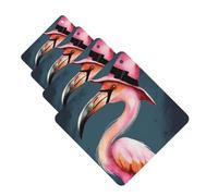 Halloween Flamingo Witch Hat Car Air Freshener Cards for Women Men 4 Pack Cute Car Accessories Long Lasting Scent Car Diffuser Hanging Auto Aromatherapy Tablets Car Fresheners Gifts