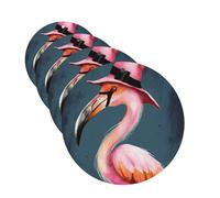 Halloween Flamingo Witch Hat Car Air Freshener Cards for Women Men 4 Pack Cute Car Accessories Long Lasting Scent Car Diffuser Hanging Auto Aromatherapy Tablets Car Fresheners Gifts