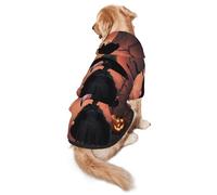 Halloween Flamingo Witch Hat Dog Hoodie for Medium Large Dogs, Warm Soft Pet Sweatshirt, Easy to Wear Jumper Clothes