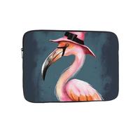 Halloween Flamingo Witch Hat Laptop Case 15 inch, Shockproof Protective Computer Sleeve Cover Water Resistant Laptop Bag Carrying Tablet Cover Briefcase Handbags Gifts for Men Women