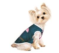 Halloween Flamingo Witch Hat print Dog Clothes T Shirts for Small Dogs Breathable Puppy Kitten Dog Shirts for Pet Dogs Cats