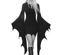 Halloween-Fledermauskleid, Halloween Kostüm, Polyester Bat-Dress mit modischem Design, leicht zu reinigen, Größen S-2XL, bequem für Innen- und Außenaktivitäten