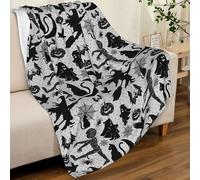 Halloween Fleece Throw Flannel Blanket Soft Cozy Warm Decor Throws Lightweight Blankets for Couch Sofa Bed Chair 60x50