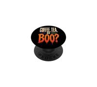 Halloween Flight Attendant Coffee Tea Or Boo Ghost Gift PopSockets Adhesive PopGrip