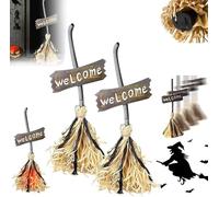 Halloween Floating Broom,Animated Witch Broom,Dancing Moving Broomstick,Halloween Witch Flying Brooms with Spooky Laughing,Party Decoration Gift (2 Pcs)