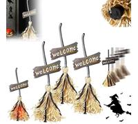 Halloween Floating Broom,Animated Witch Broom,Dancing Moving Broomstick,Halloween Witch Flying Brooms with Spooky Laughing,Party Decoration Gift (3 Pcs)