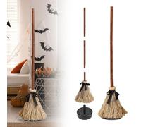 Halloween Floating Broom Haunted Dancing Witchs Broom, Halloween Animatronics Decoration Magics Moving Broomstick, Spooky Witch Broomsticks Witch Stick Flying Brooms Home Decor for Indoor Outdoor