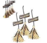 Halloween Floating Broom, Magical Animated Witch Broom,Animated Haunted Dancing Moving Broomstick,Witch Flying Brooms with Spooky Laughing for Halloween Party Decoration Gift (3 pcs)