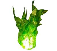 Halloween Floating Fireball, Creative Flame Lamp Prop, Artificial Fake Fire Floating Props, Illuminated Floating Fireballs, No Flame for Home Halloween Party Cool Role Playing Decorations(Green)