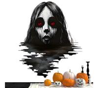 Halloween Floor Decals,3D Ghost Window Decal - Wall Clings Removable for Living Room Bedroom Window Mirror Party Haunted House Home Halloween Decor