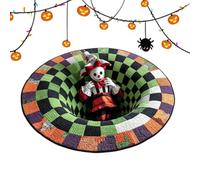 Halloween Floor Mat Optical Illusion Entryway Rug Decor | Decorative Floor Mat for Home Holiday Festival Living Room Game Room Kitchen Bedroom Entrance Study
