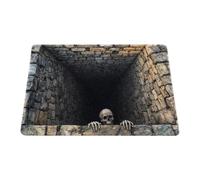 Halloween Floor Mat - Scary Hole Skull Carpet, Non Slip Quick Dry Rug Use | Skull Hole Rug - Halloween Carpet for Spooky Floors | Quick Dry Material, Non Slip Haunted Home Decoration