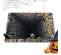 Halloween Floor Mat - Scary Hole Skull Carpet, Non Slip Quick Dry Rug Use | Skull Hole Rug - Halloween Carpet for Spooky Floors | Quick Dry Material, Non Slip Haunted Home Decoration