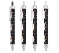 Halloween Floral Ghosts Ballpoint Pen Retractable Roller 0.5mm Fine Pens Smooth Writing for Office 1 PCS AS PIC 2