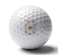Halloween Floral Ghosts Golf Balls Rubber Practice for Training for Backyard Beginner
