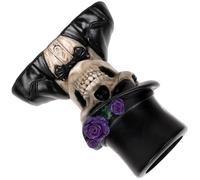 Halloween Flower Vases with Rose Skull Statue Resins Arrangements Container Holiday Table Centerpieces Decoration Elegant Skull Statue Resins Vases Planter Pots Halloween Centerpieces Home Decoration