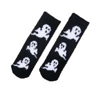 Halloween Fluffy Socks, Halloween Gifts Stockings Costumes Funky Socks Sock For Women Pumpkin Sock Skeleton Bat Ghost Horror Gifts for Winter Festival Party Comfy