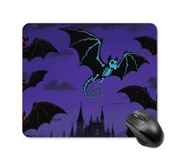 Halloween Flying Bat Mouse Pad Square Laptop Mouse Mat Cute Computer Mousepad Keyboard Pad Non-Slip Desk Pads for Gaming Office Work Home 25 * 30cm