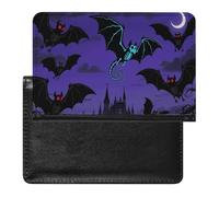Halloween Flying Bat Passport Holder Unique PU Ultra-thin Passport Protective Case Compact Easy to Carry Passports Cover for Women And Men Passports Case