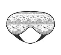 Halloween Flying Bats 1 Print Soft Eye Mask Lightweight Sleep Aid Breathable Blackout Travel Nap Yoga Meditation
