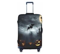 Halloween Flying Bats 4 print Washable Travel Luggage Cover Abstract Colorful Print Luggage Suitcase Protector, White, Small, White, Small