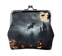 Halloween Flying Bats 4 Printing Coin Purse, Lightweight Minimalist Wallet For Music Festivals And Concerts, Black, One Size, Art Deco