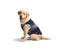 Halloween Flying Bats 4 Soft Cotton T-Shirt Vest for Large Dogs, Print Pet Clothes Breathable Pet Pullover Tee Sleeveless Sweatshirt (3xl-5xl)