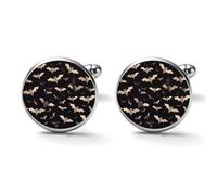 Halloween Flying Bats Alloy Cufflinks for Men 17mm 20mm Shirt Cuff Links for Wedding Business Formal Dress Father's Day Birthday Gift for Him