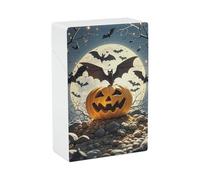 Halloween Flying Bats Cigarette Case 85mm King Size, Crushproof Plastic Cigarette Box Holder for Men Women Cigar Protective Cover Waterproof Cigarettes Holder 20 Capacity