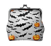 Halloween Flying Bats coin purse for women,small womens wallet,small makeup bag for purse,ultra-thin retro change wallet, Black, One Size, Art Deco