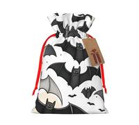 Halloween Flying Bats Gift Bag with Handles and tag, Perfect for Christmas, Birthday, Wedding or Daily Gift - (M)