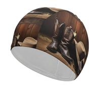 Halloween Flying Bats High Elasticity Swimming Caps Adult Non-Slip Waterproof Swim Caps Long Hair Swimmings Hat Women Swims Hat