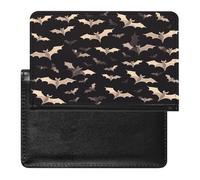 Halloween Flying Bats Passport Holder Cover Leather Passport Wallet RFID Blocking Travel Wallet Documents Organizer Passport Protector Passport Cover for Men&Women