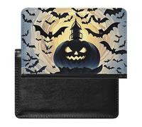 Halloween Flying Bats Passport Holder ID Card Protector Case Holder Travel Pack Unisex-adult Waterproof Passport
