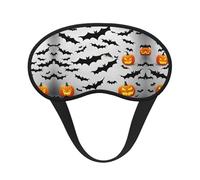 Halloween Flying Bats Print Blackout Sleep Mask, with Adjustable Strap for Travel, Night Work, Nap, Office