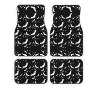 Halloween Flying Bats Print Car Foot Mat Universal Non-Slip Jet-Washable Car Mat