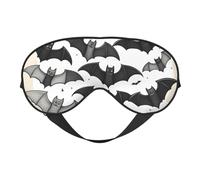 Halloween Flying Bats Print Eye Mask,Soft Blackout Blindfold Eye Cover for Women Men Full Night's Sleep,Travel
