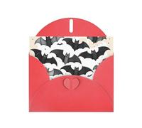 Halloween Flying Bats Print Greeting card Blank card with envelope,Unique Designs for Festivals Invitations